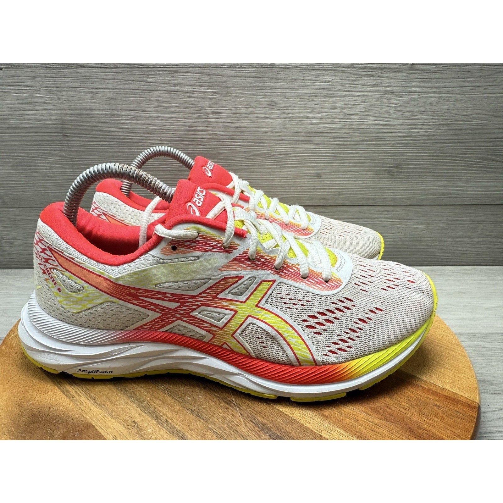 Aasics Women's Gel Excite 6 White/Pink Running Shoes 1012A150 Womens 8.5