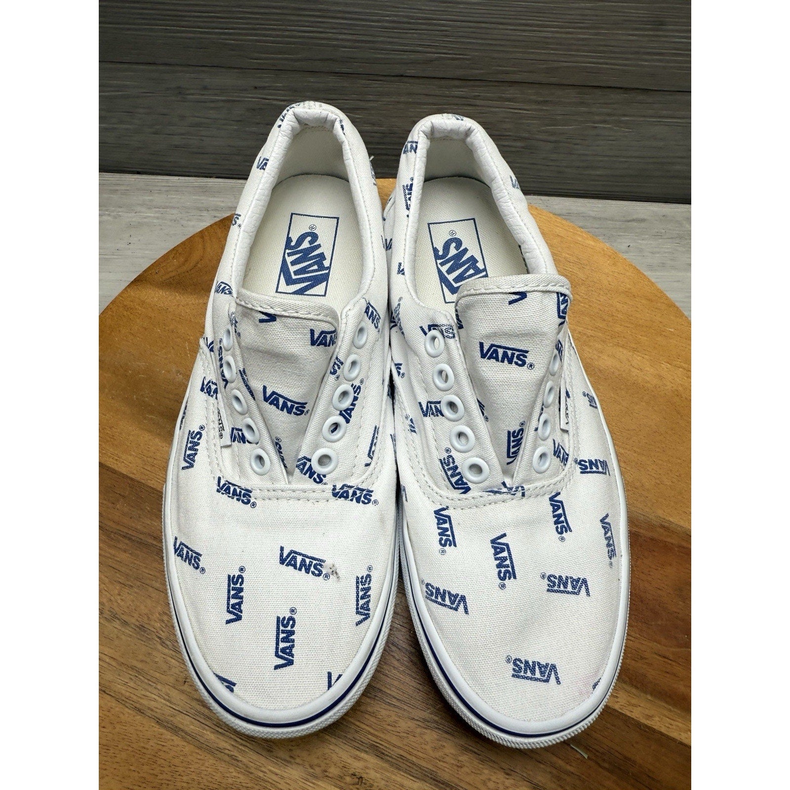 '- Vans Era 59, White/blue Women 8.5