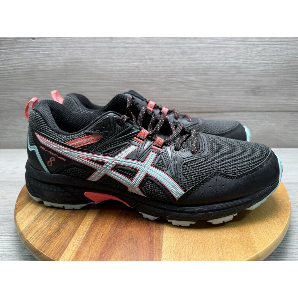 '- ASICS Gel Venture 8 Black Clear Blue Pink - Women’s Size 10