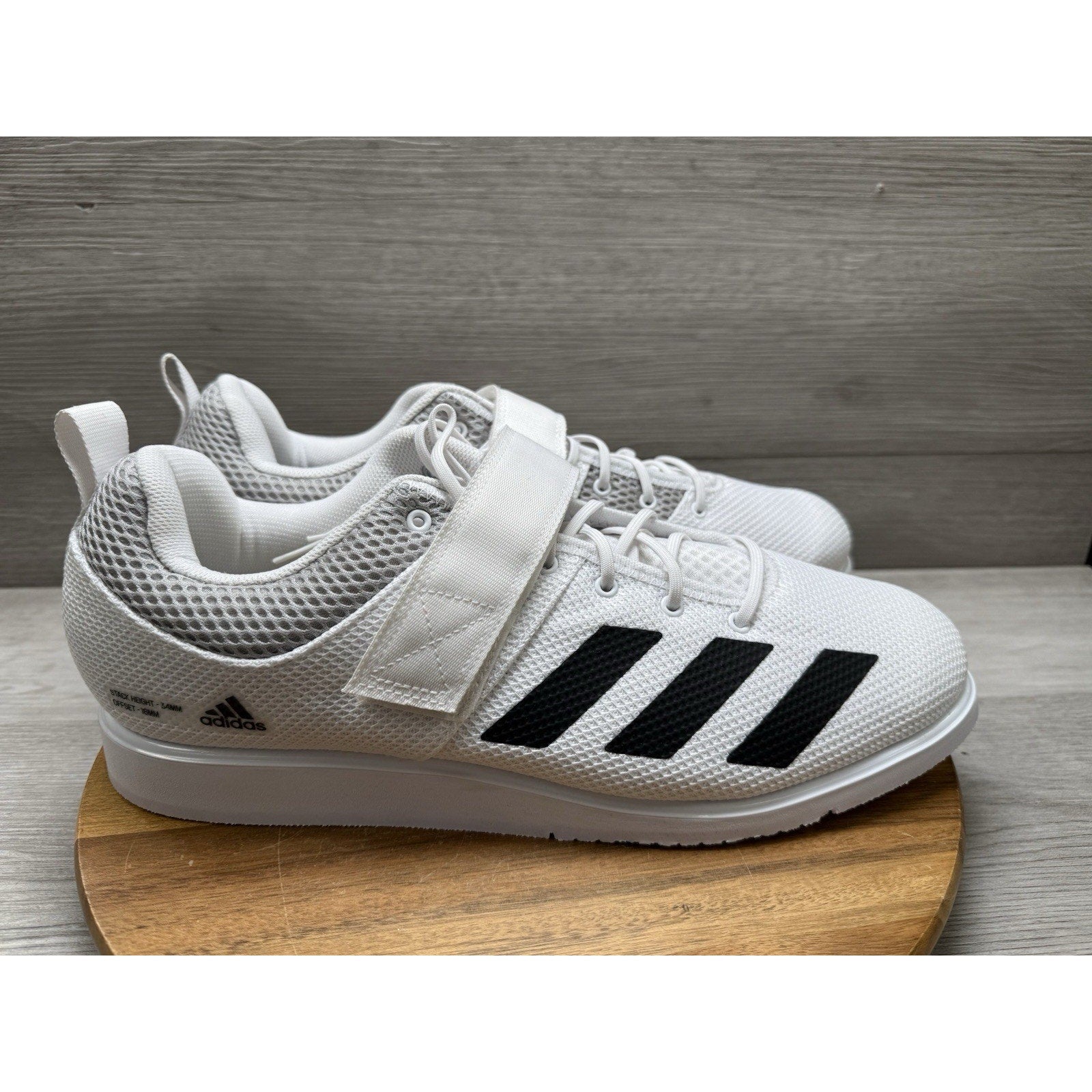 Adidas Powerlift 5 Weightlifting Shoes White Black GY8919 Size 15