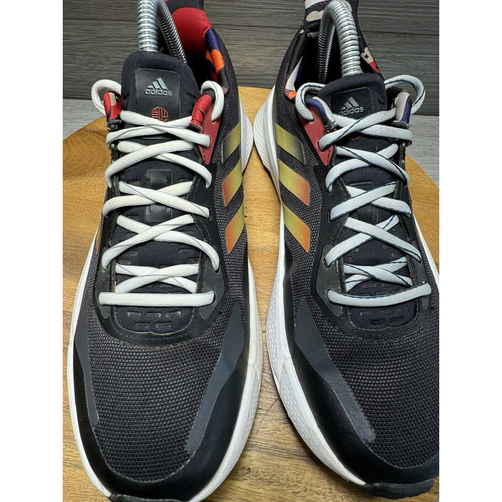 ADIDAS Bounce Black Gold Scarlet Red Running Training Shoes Mens 6.5