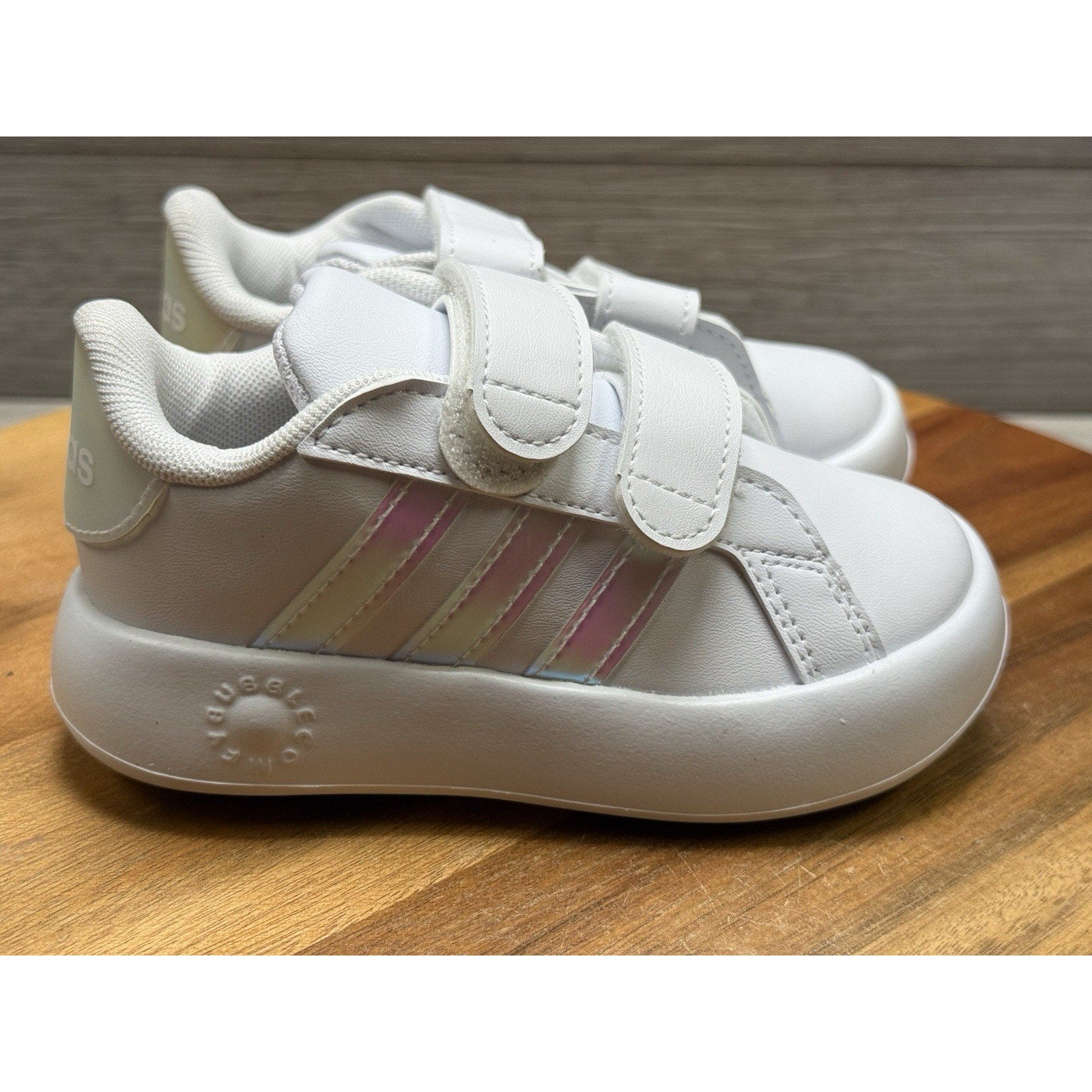 Adidas Grand Court 2.0 CFI Bubble Comfy White Children's Sneaker Shoes 7