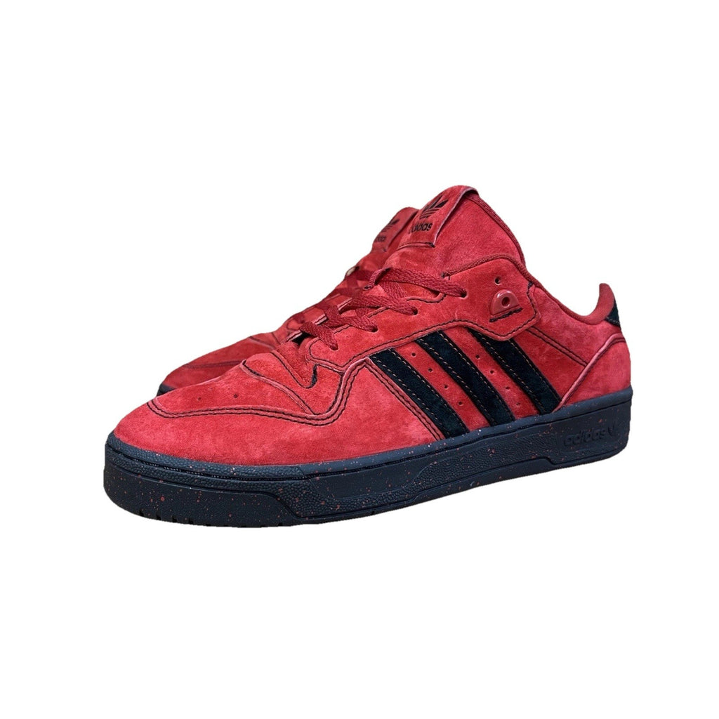 '- Adidas x Marvel Rivalry Low Deadpool Red Suede JR2480 Men's Shoe Size 18