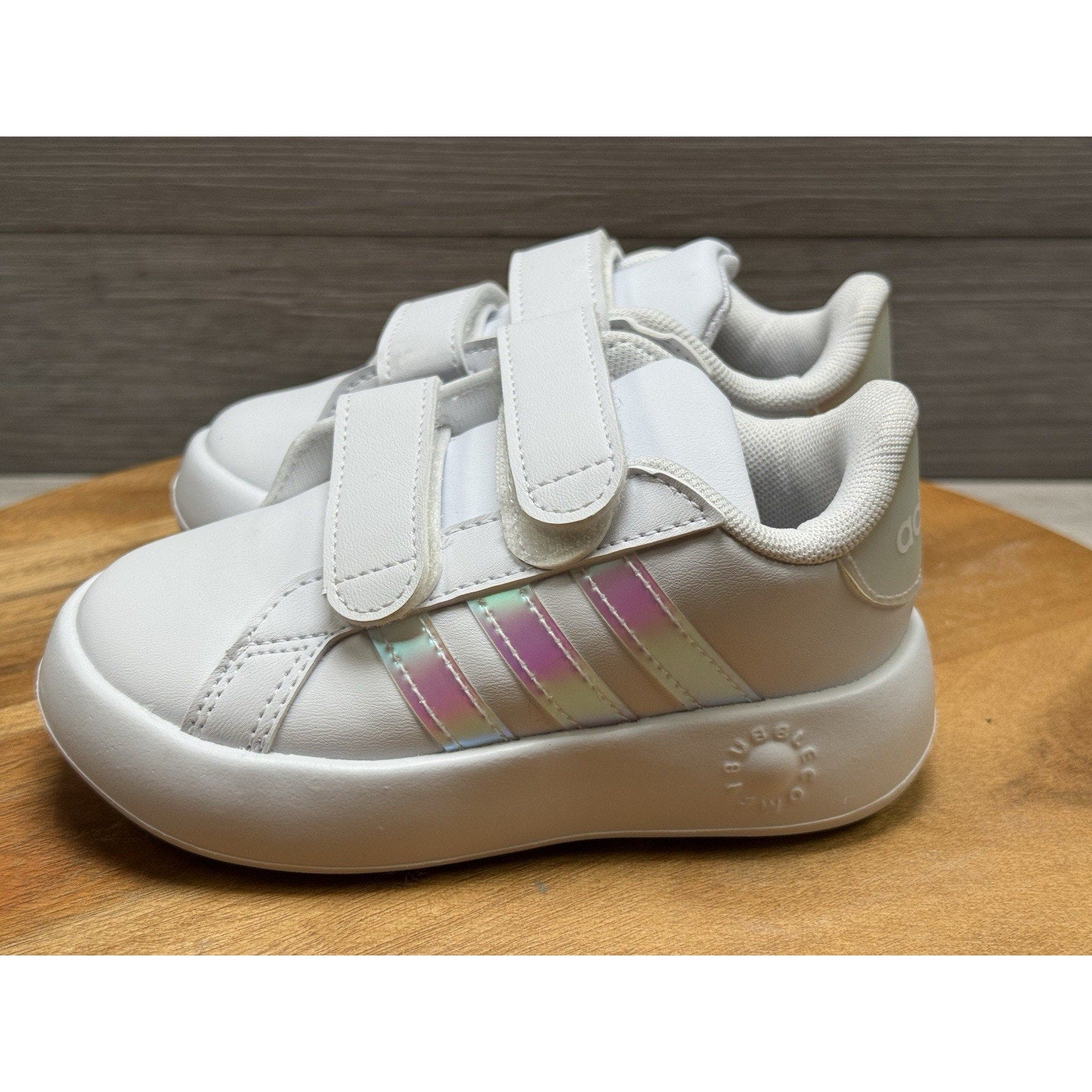 Adidas Grand Court 2.0 CFI Bubble Comfy White Children's Sneaker Shoes 7