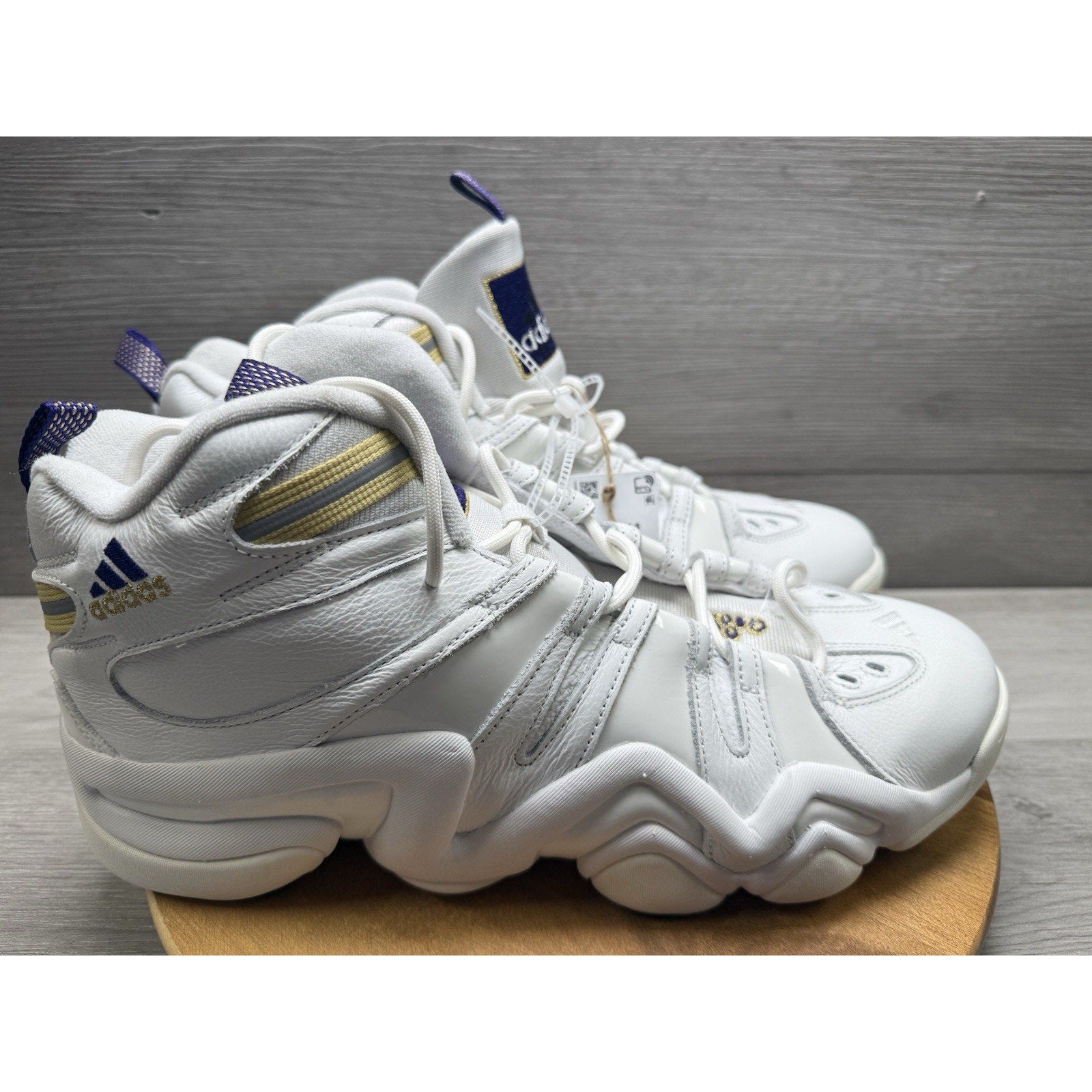 Adidas Crazy 8 'Core White Purple' - IF4523 Kobe Bryant Lakers Size 13.5
