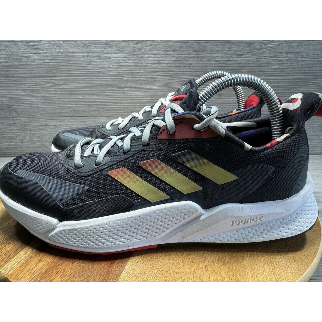 ADIDAS Bounce Black Gold Scarlet Red Running Training Shoes Mens 6.5
