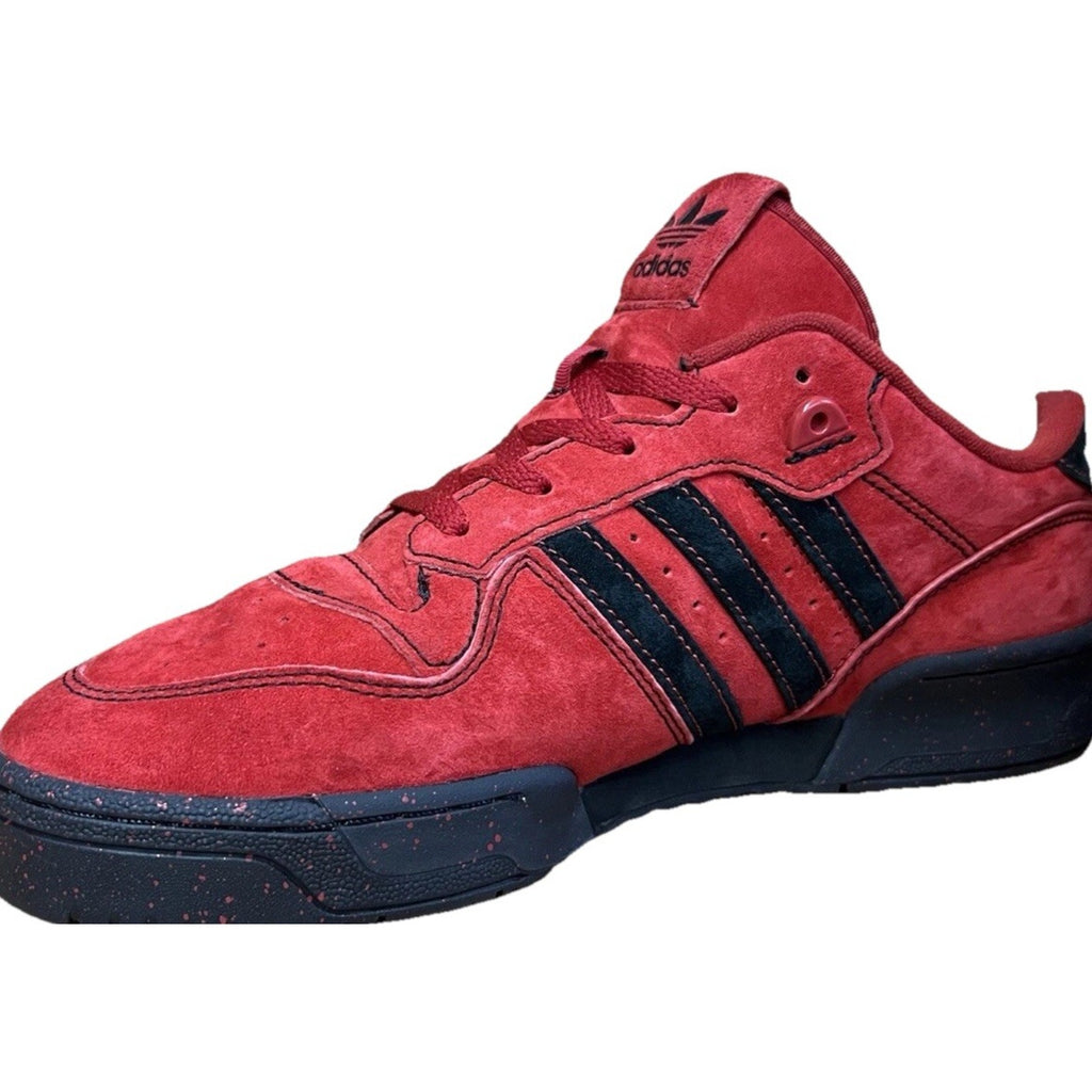 '- Adidas x Marvel Rivalry Low Deadpool Red Suede JR2480 Men's Shoe Size 18