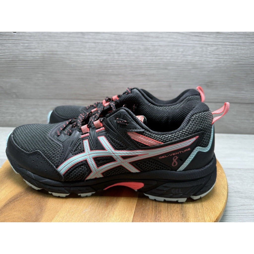 '- ASICS Gel Venture 8 Black Clear Blue Pink - Women’s Size 10