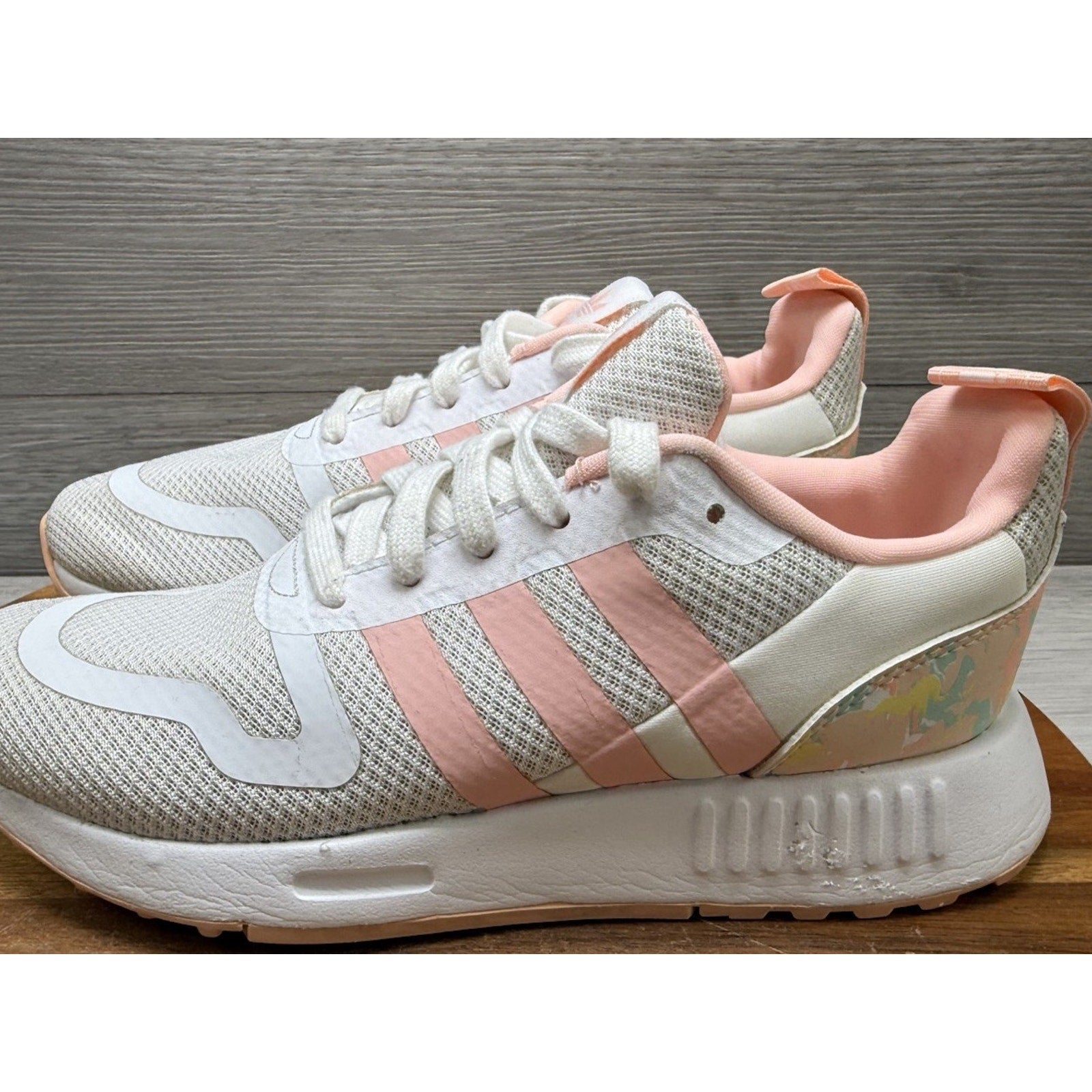 Adidas Multix Big Kids' Shoes Cloud White-Halo Mint-Haze Coral Q47162 Size 5